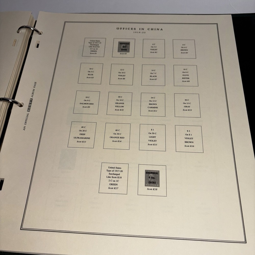 Scott National Series Stamp Album &Pages United States Part 1 1845-1934 #100NTL1