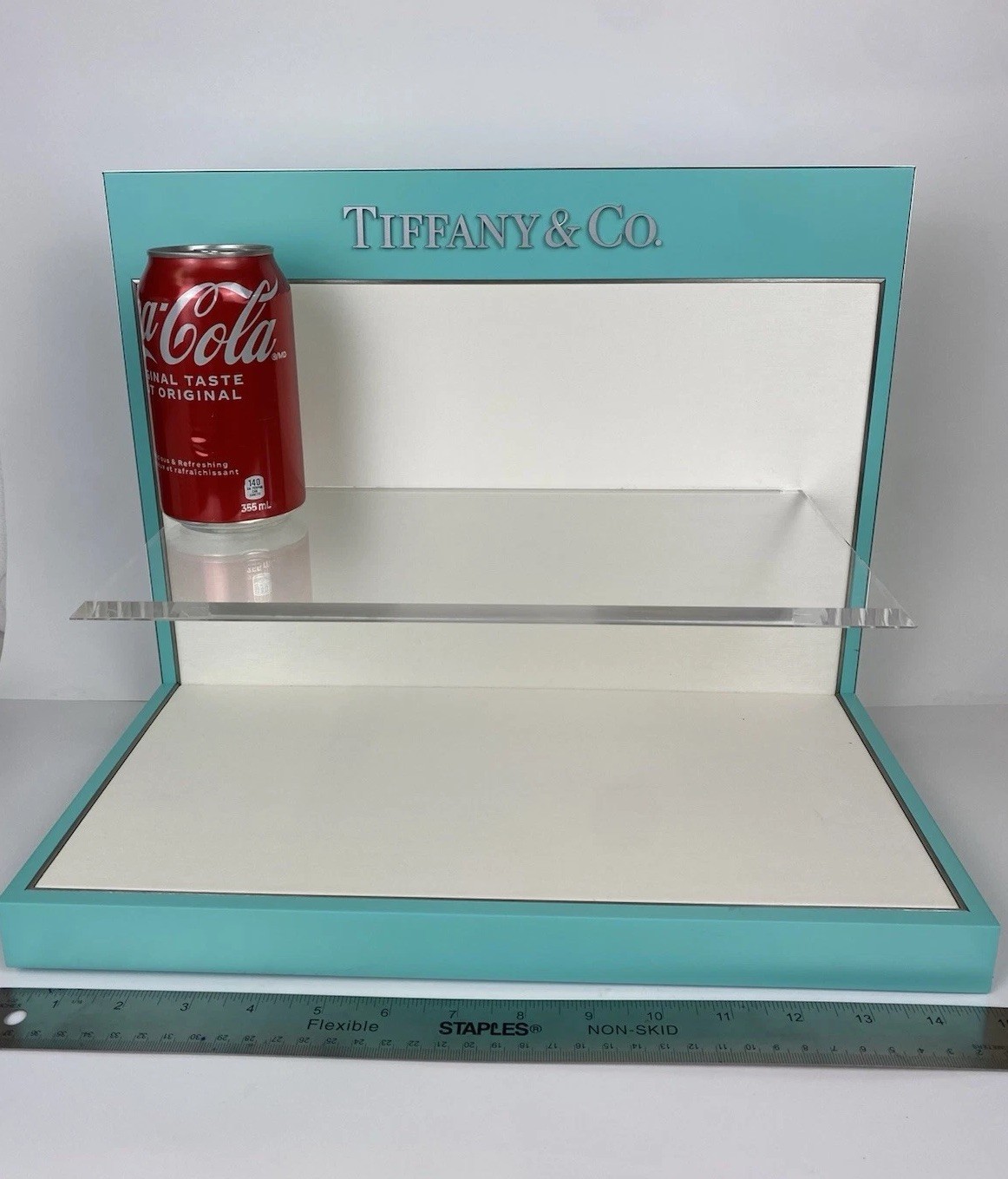 TIFFANY & CO COUNTER DISPLAY SHELF UNIT AUTHORIZED DEALER MADE IN ITALY