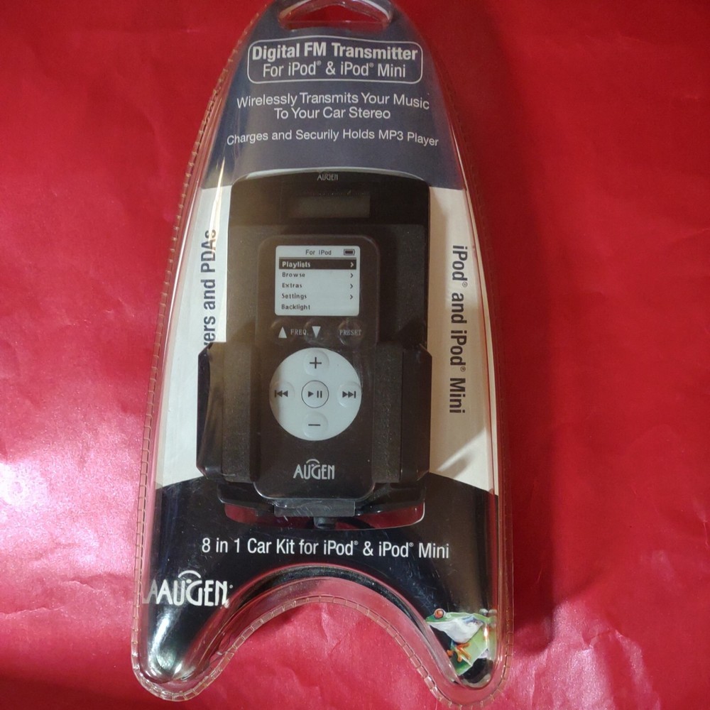 Augen Digital FM Wireless Transmitter (for iPod & iPod Mini) w/Charger&Holder