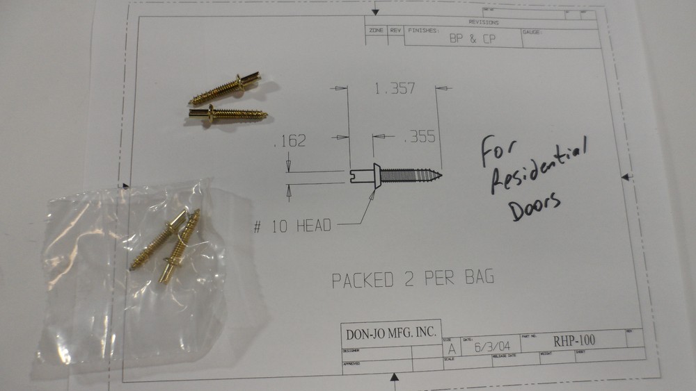 Outswing Hinge Security Screws for hinges with removable hinge pins in 2 Sizes