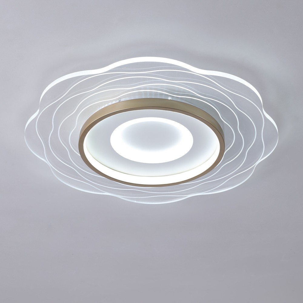 Modern 23" Ring LED Chandelier Flush Mount LED Ceiling Light with Remote Control