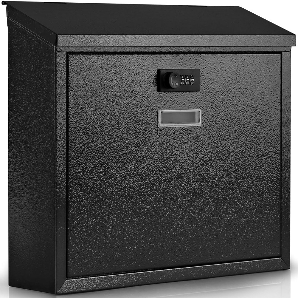 MAIL DELIVERY BOX WITH CODED LOCK WALL MOUNTED SECURITY METAL MAILBOX WITH LID