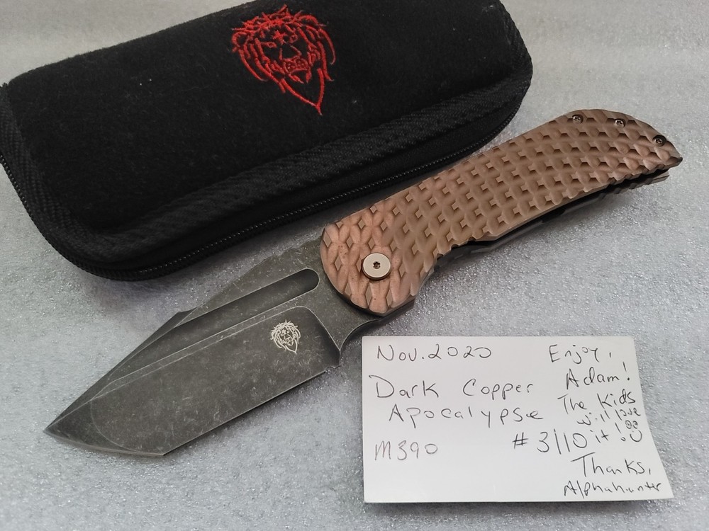 Alphahunter Tactical Custom Apocalypse, Dark Copper, Radial Diamond Pattern
