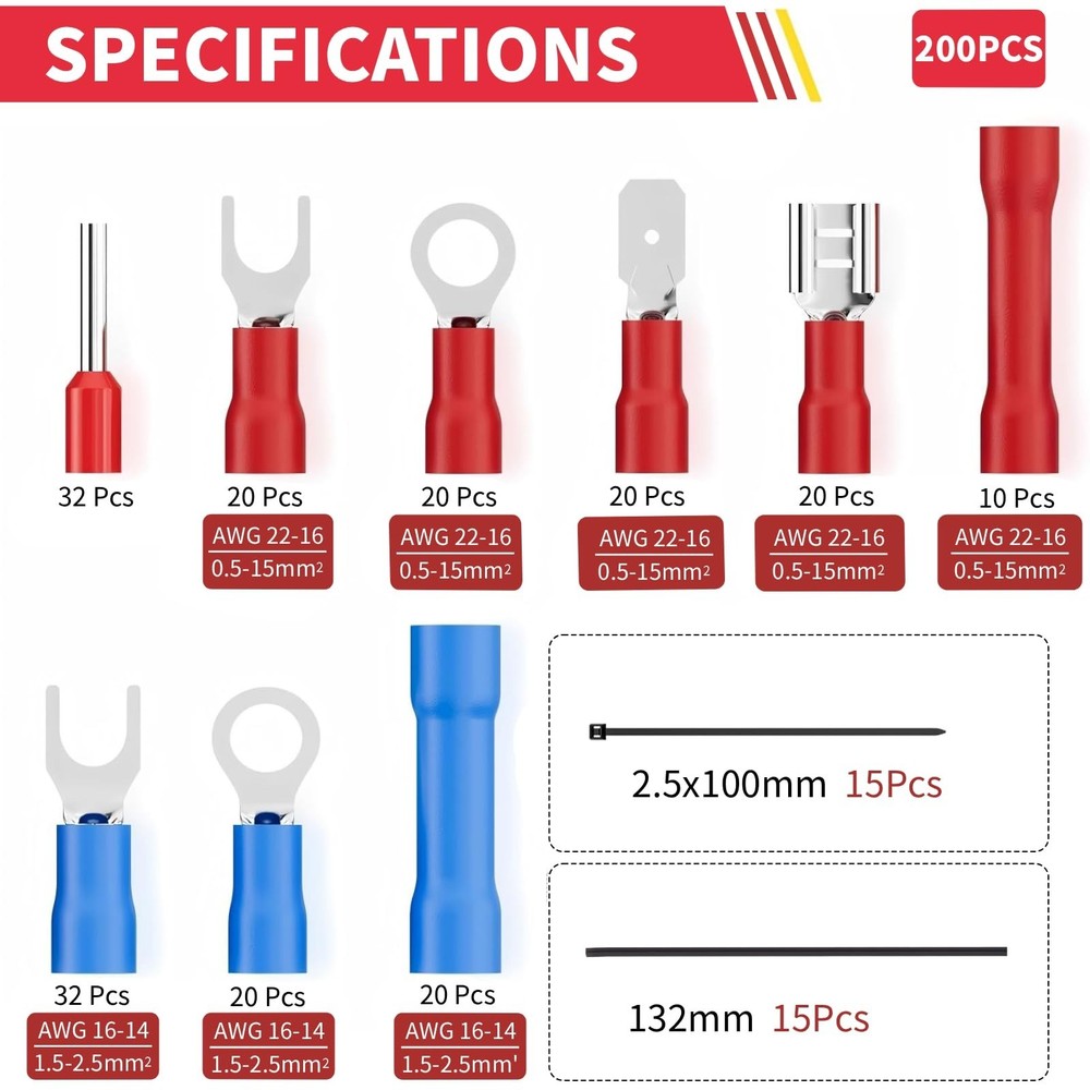 201PCS Wire Stripper Tool Kit,Self-Adjusting 8" Automatic Wire Stripping Tool...