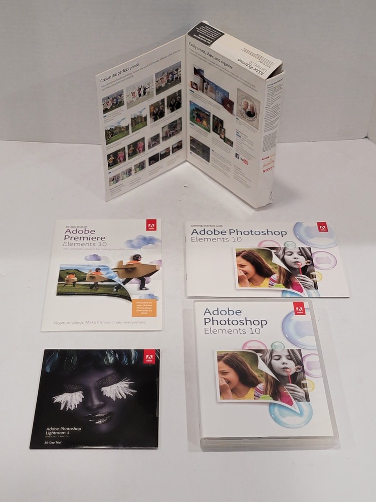 Adobe Photoshop Elements 10 Big Box Complete with Serial Number