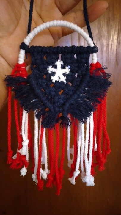 Cotton Macrame Puerto Rico Flag