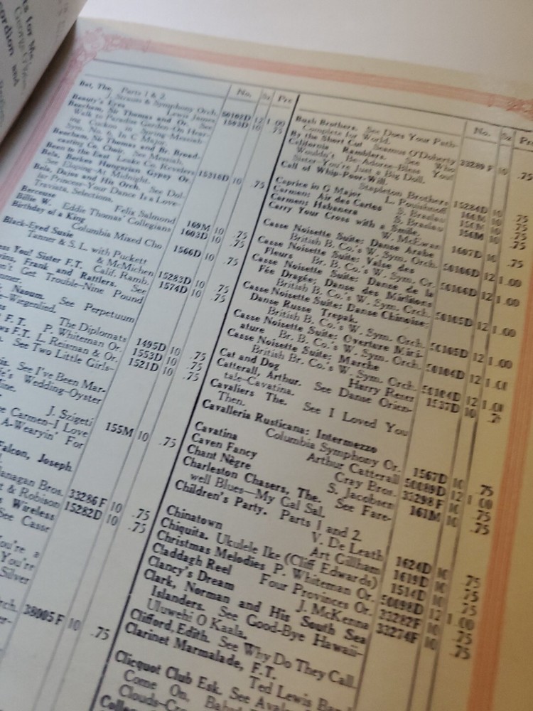 Columbia Records and Magic Notes 1929 ORIGINAL Q