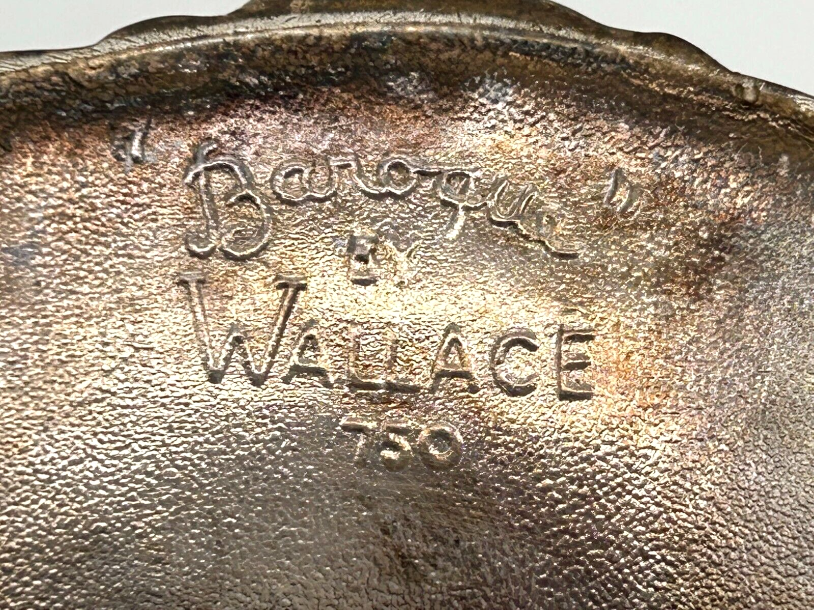 Wallace Baroque Pair of Silver Weighted Candlesticks 750