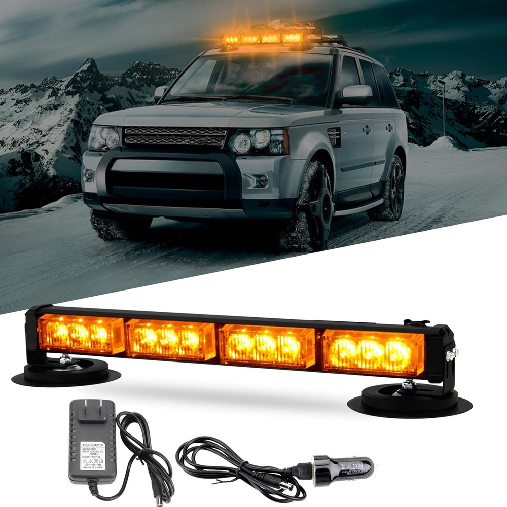 Rechargeable Emergency Strobe Light,12 LED Rooftop Emergency Hazard Strobe