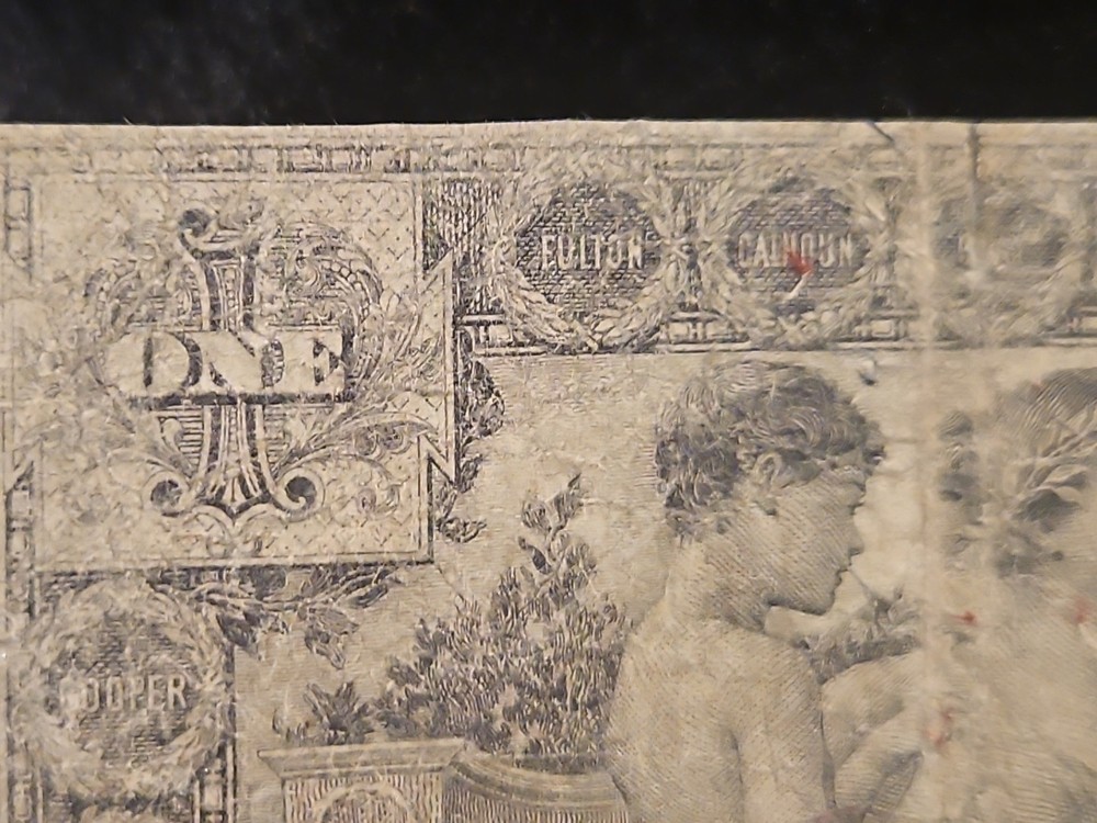 FR 224 1896 $1 ONE DOLLAR “EDUCATIONAL” SILVER CERTIFICATE NOTE VERY GOOD