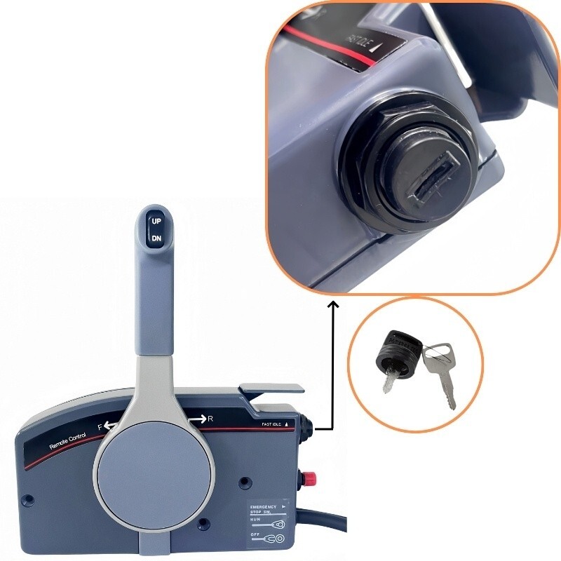 703 Side Mount Control Box For Yamaha Pull to Open with Choke, 10 Pin Harness