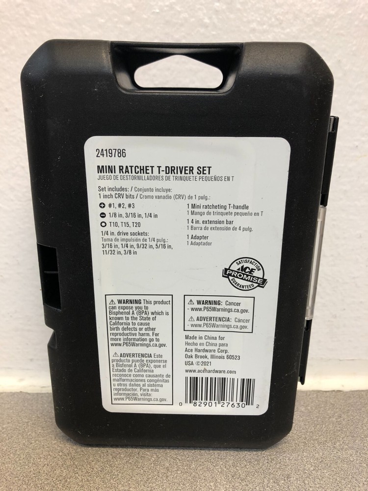 Mini Ratchet T-Driver Set 18 pc