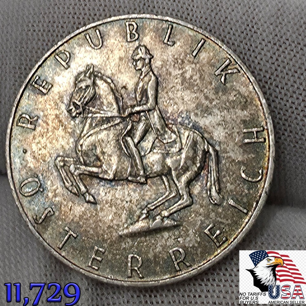 1961 AUSTRIA Silver 5 SCHILLING 5S
