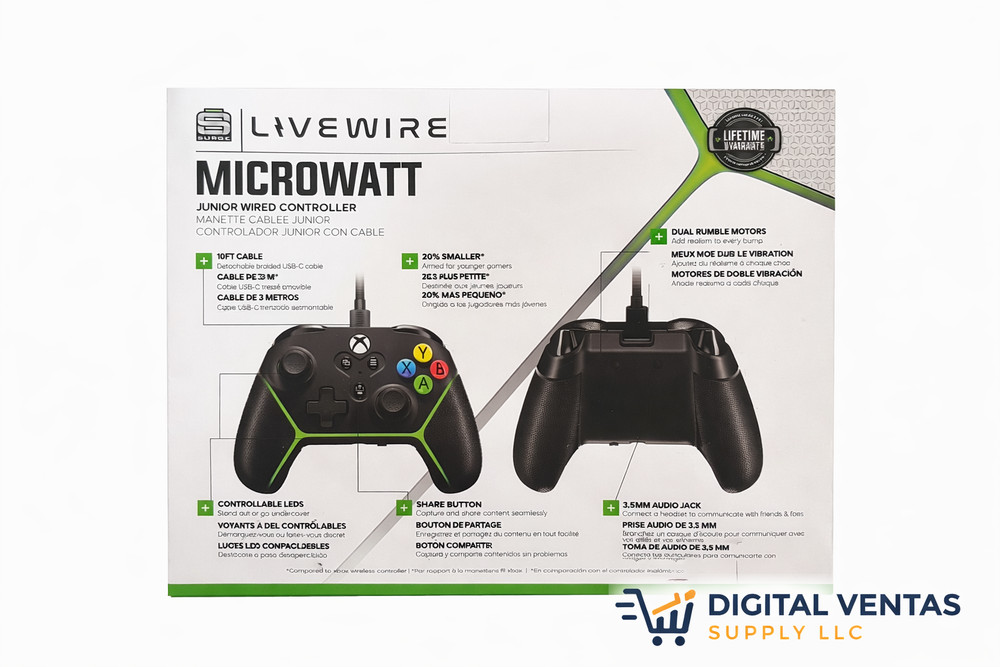 Livewire Microwatt Junior Wired Controller For Xbox Series X|S / Xbox One / PC