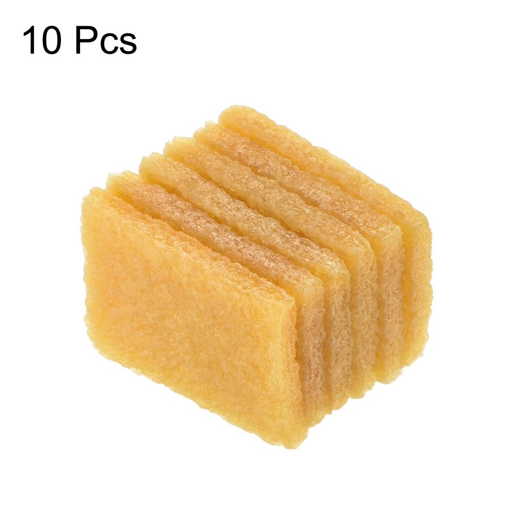 20pcs 50x35x8mm Rectangle Adhesive Remove Cleaning Tool, Yellow