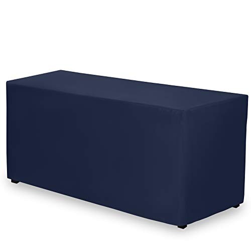Fitted Tablecloth - 48 x 30 Inch Floor 48" x 30" (Rectangular) Navy Blue