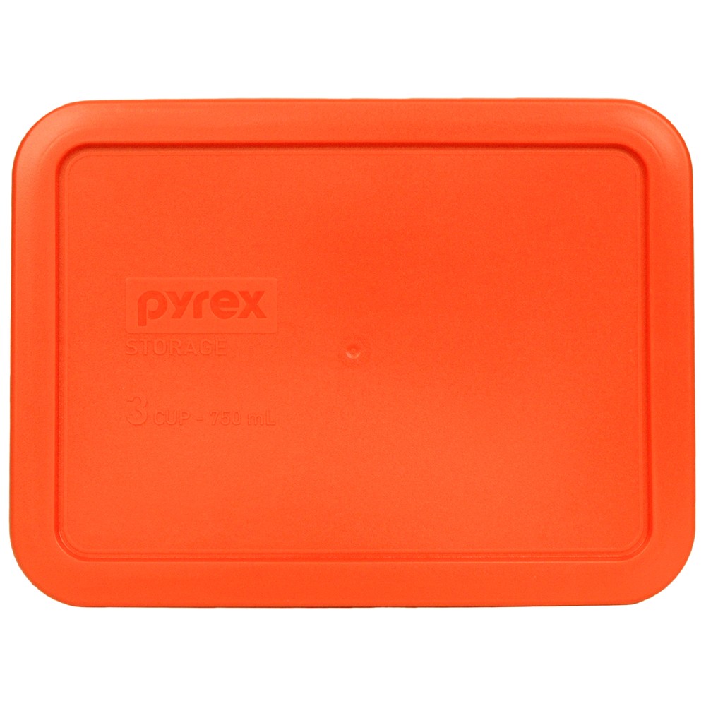Pyrex 7210-PC 3-Cup Pumpkin Orange Replacement Storage Lid (2-Pack)