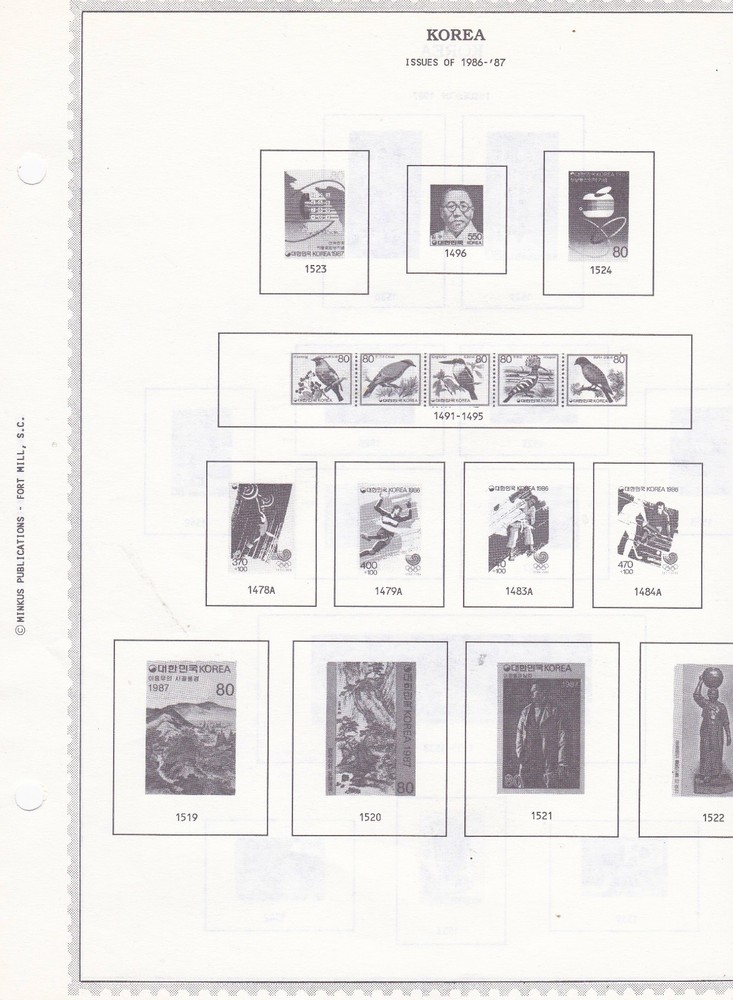 KOREA - ALBUM PAGES - 1st ISSUES THROUGH 2006 - SEE DESCRIPTION - LOOK!