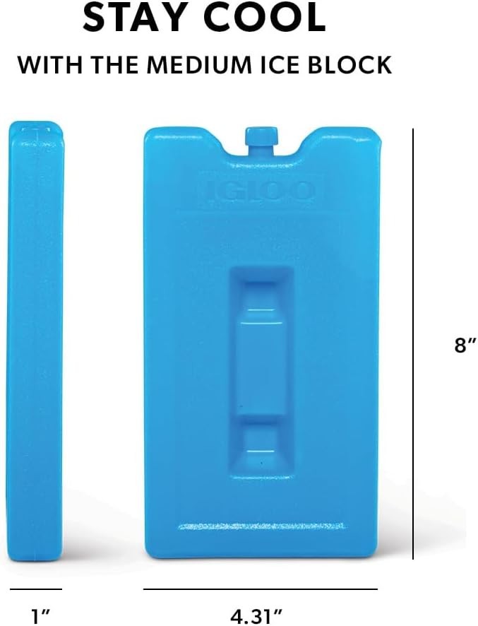 Igloo Medium Ice Block Duo - Compact, Leak-Proof Solution for Outdoor Fun