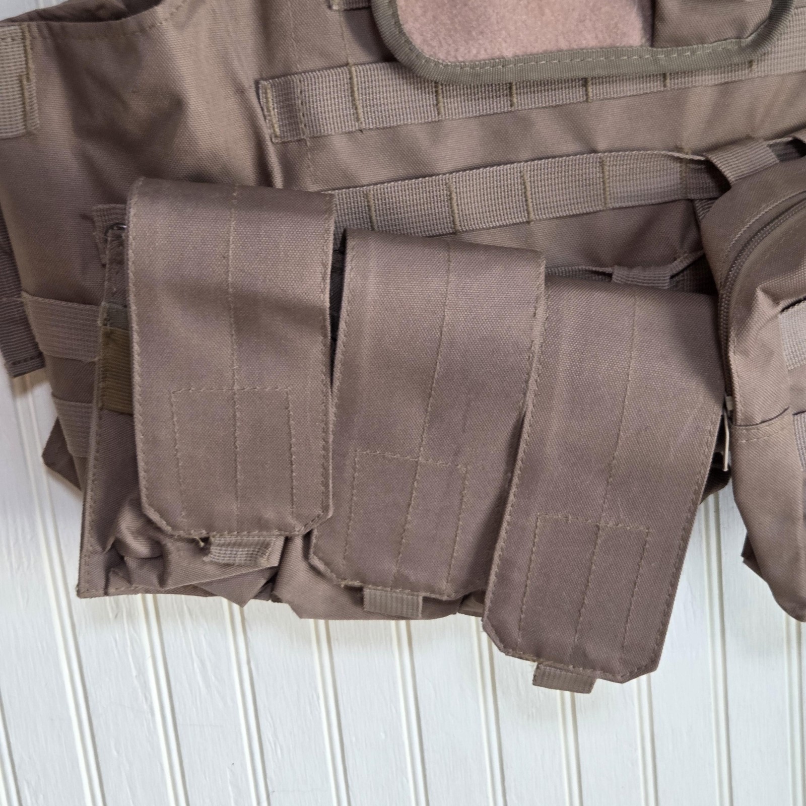 Geissele Tactical Plate Carrier Vest Brown Nylon MOLLE Pouches Hunting Mens