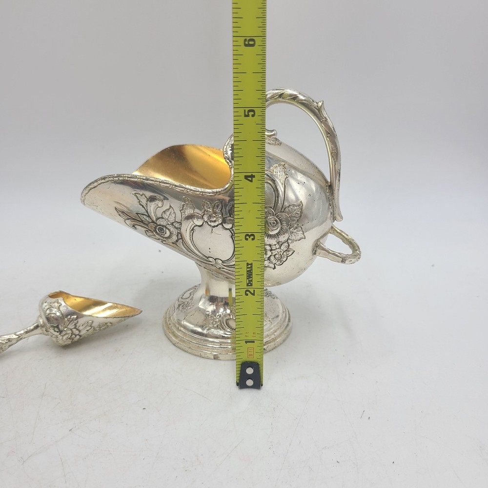 RAIMOND SILVER PLATE SUGAR SCUTTLE WITH SCOOP