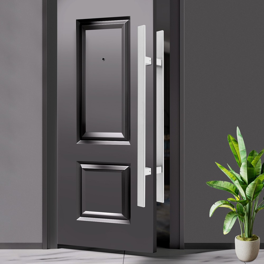 Stainless Steel Double Sided Push Pull Door Handle, H-shaped Door Pull Handle