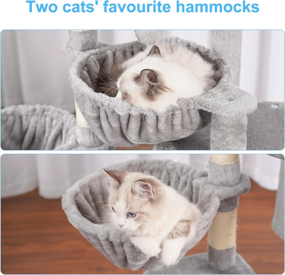 35.4" Cat Tree Tower Condo House Large Scratching Post Activity Center Playing