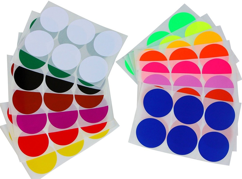 Round 2 Inch Stickers 50mm Color Coding Dot Labels Jars Storage Identification