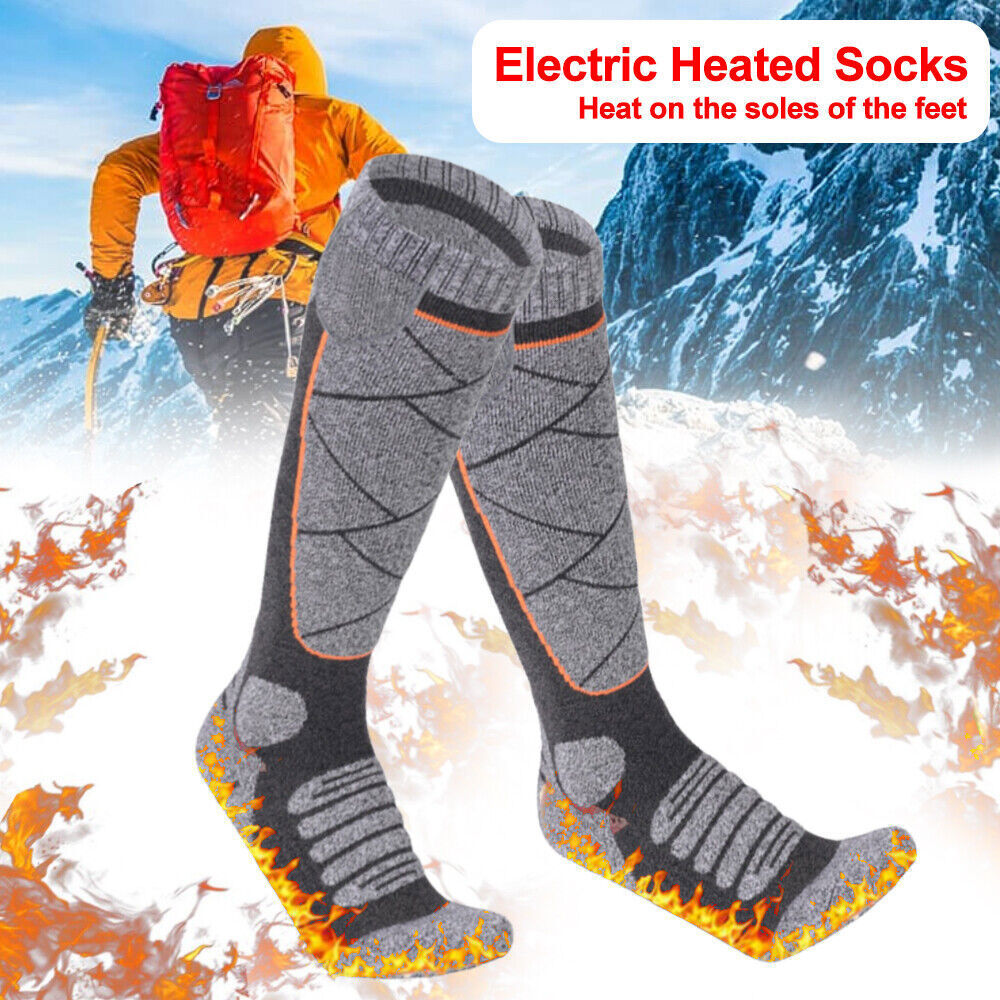 Electric Heated Socks Rechargeable Battery Men Women Winter Foot Warmer