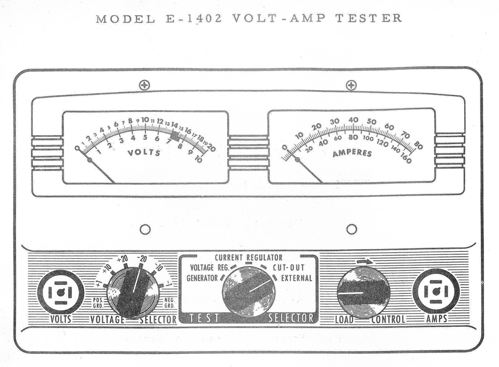Operating Instructions Manual Allen Electric Volt-Amp Tester Model E-1402 E1402
