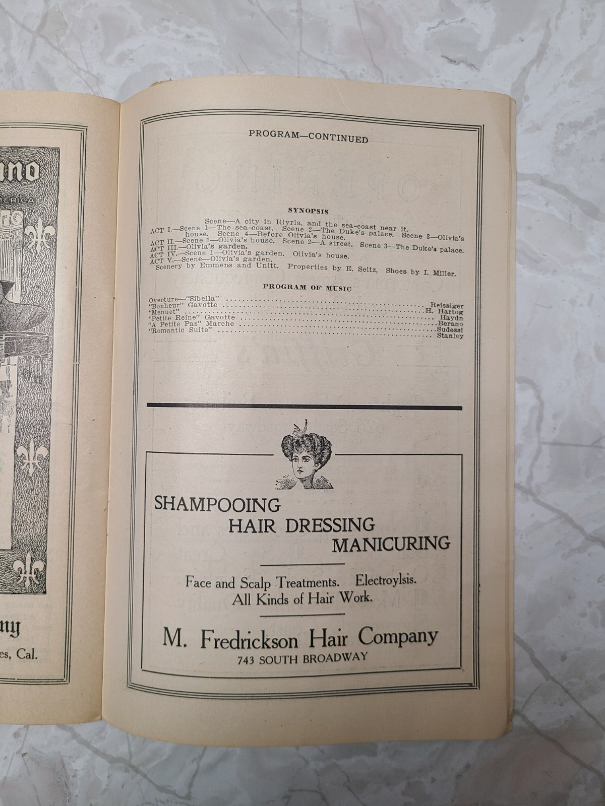 1911 Hamburger's Majestic Theatre Los Angeles Playbill Shakespeare Plays