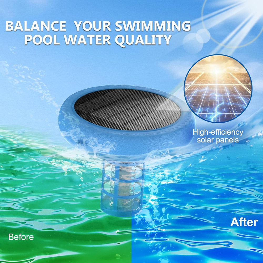 Solar Pool Ionizer - Copper Pool Ionizer for above Ground Pool & Inground Pool,