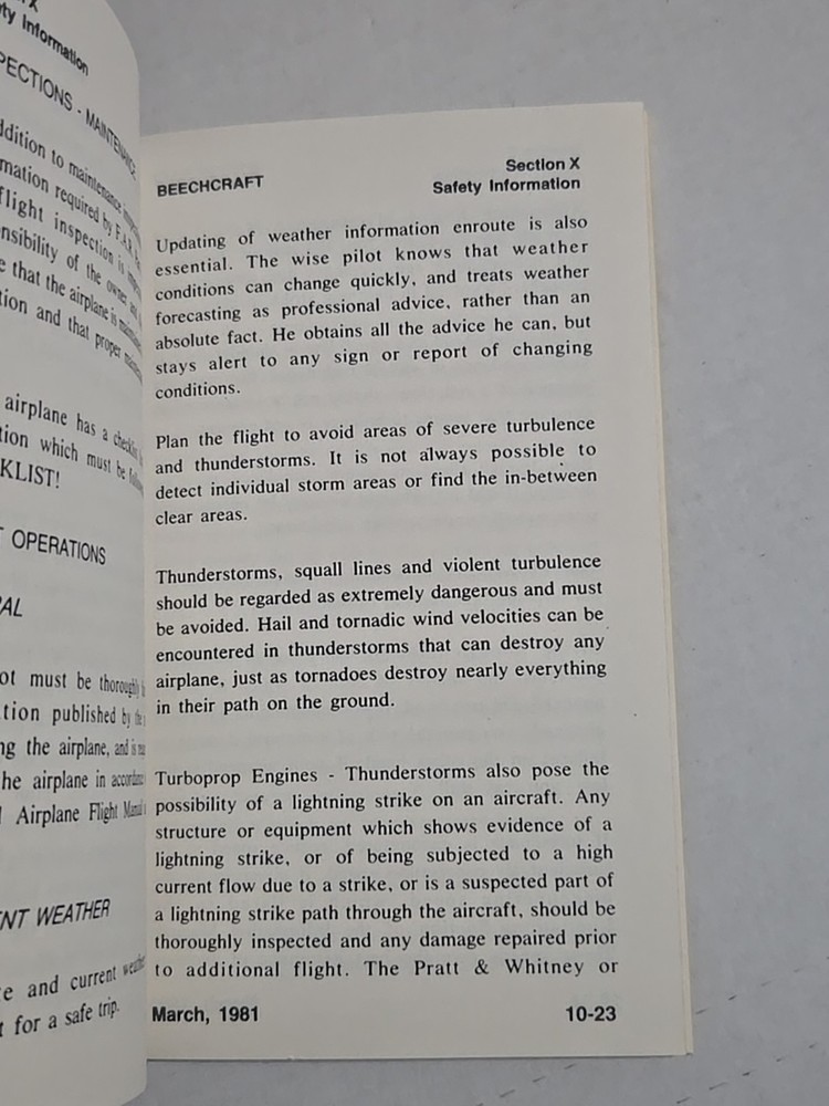 Beechcraft Safety Information - 1981 Edition