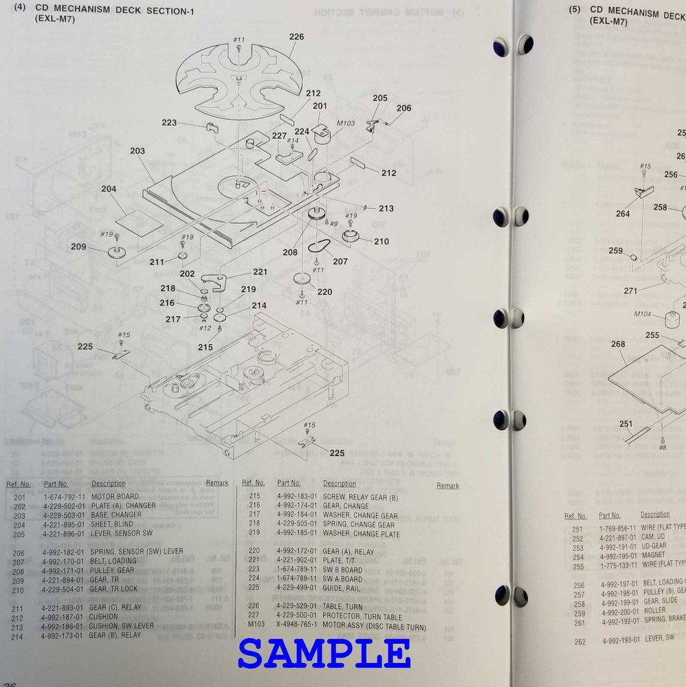 SONY D-E440 D-E441 D-E441SR D-E443 D-E445 Service Manual Original Paper OEM Repa