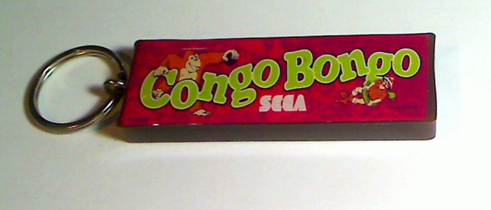Congo Bongo  Arcade Marquee Coin Door accessory Keychain