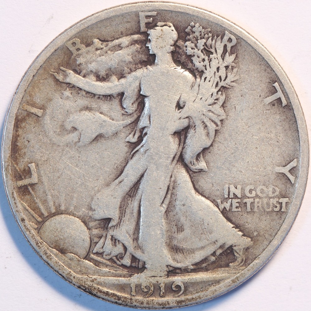 1919 S Walking Liberty Half Dollar, VG/Fine, Sharp, Original, Problem Free!