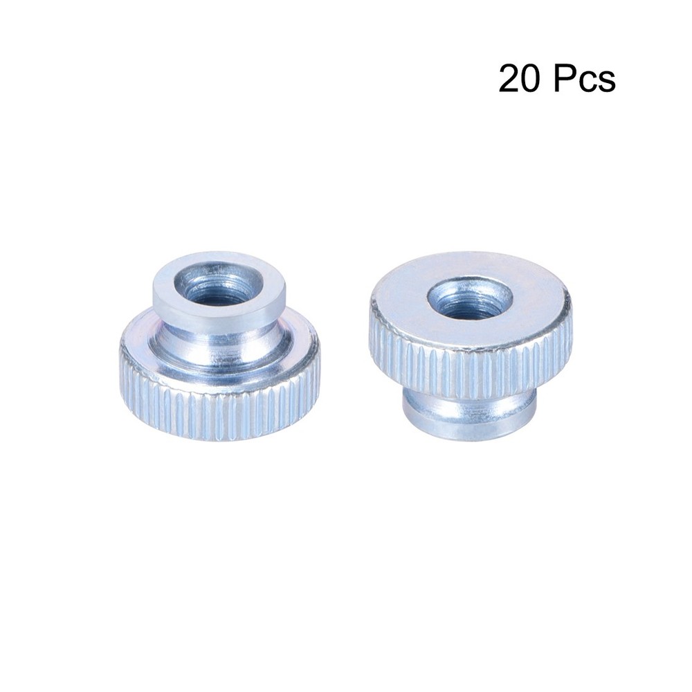 20pack Knurled Thumb Nuts M4x0.7mm Iron Round Knobs Fastener for 3D Printer