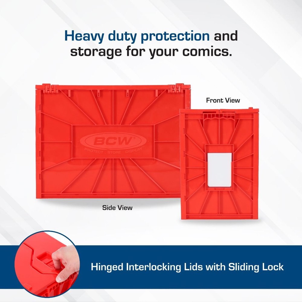 1 BCW Red Plastic Short Comic Book Bin