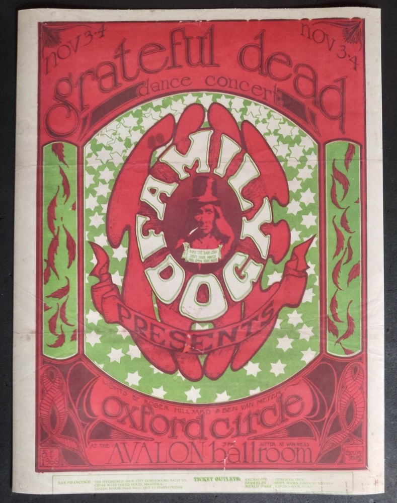 1966 FD 33 / Grateful Dead Handbill / Avalon / Framed Print