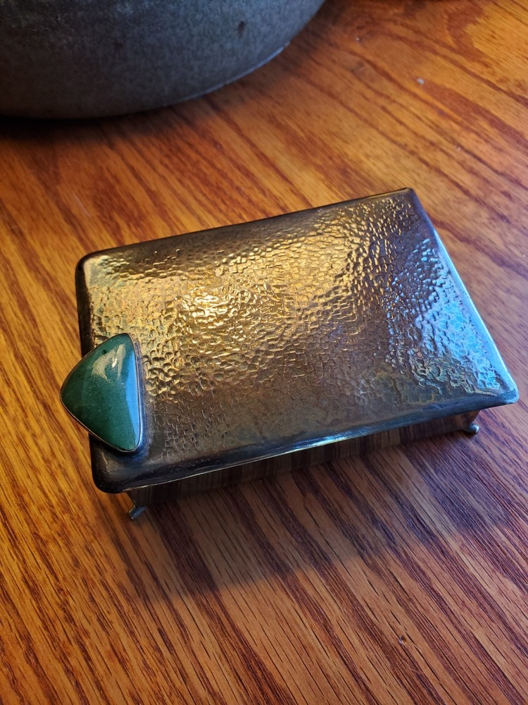 Art Deco Sterling Silver Cigarette Case / Treasure Chest