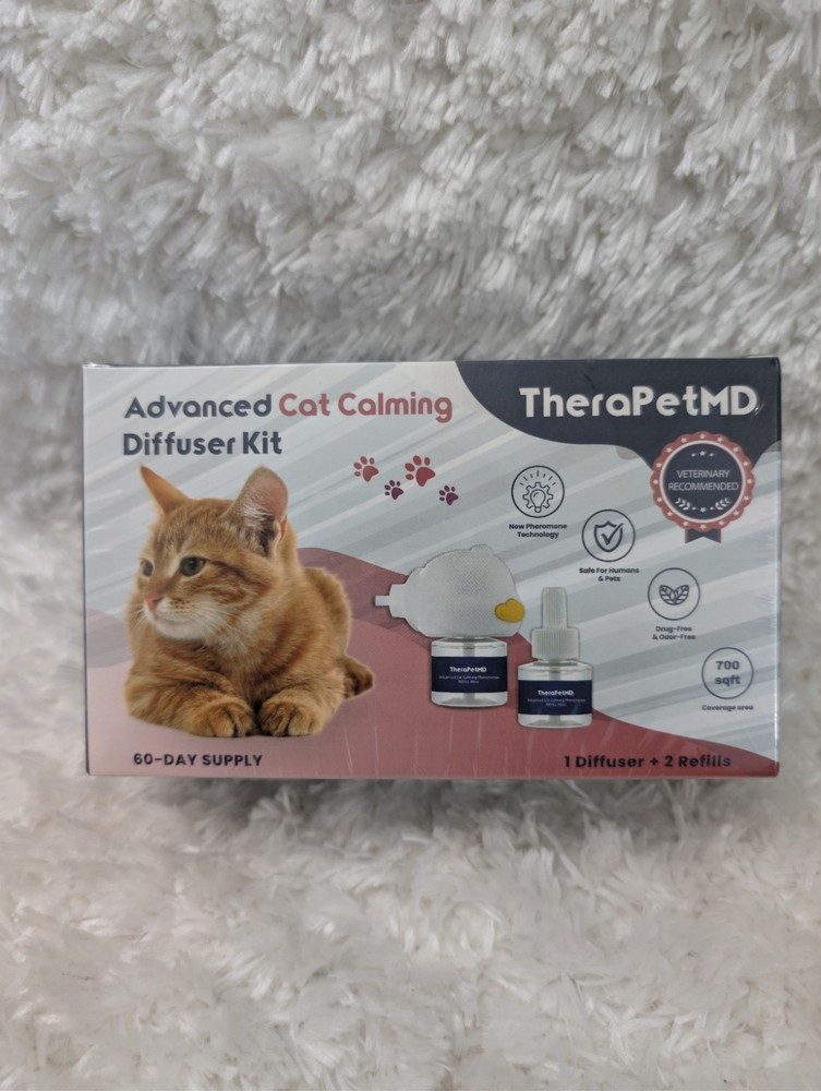 TheraPetMD Advanced Cat Calming Diffuser Kit 60 Day Supply 1 Diffuser 2 Refills