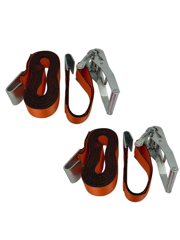 2”X27’ Heavy Duty Ratchet Strap with Flat Hook 2 Pack