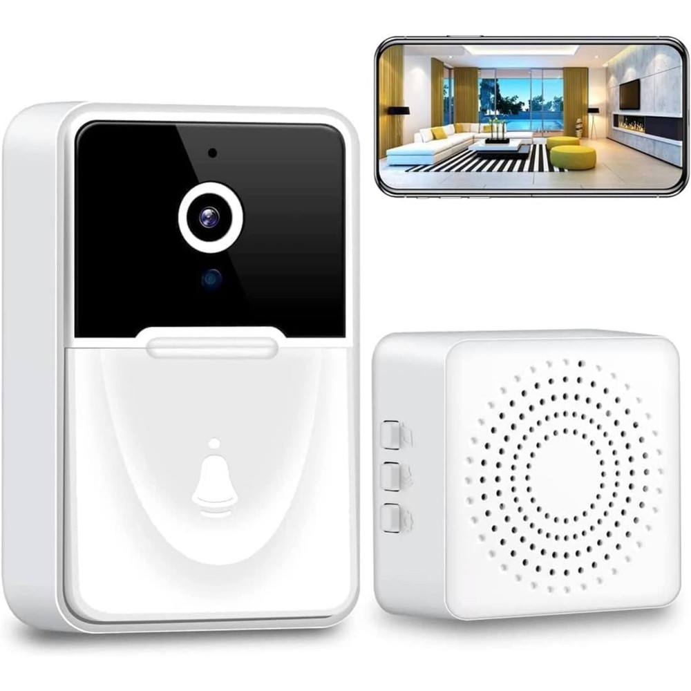 Wireless WiFi Video Doorbell Camera Two Way Audio Intercom Cloud Storage Set