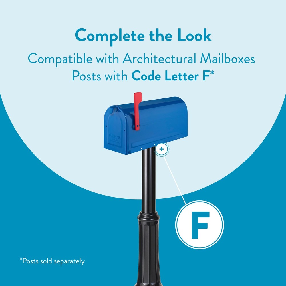 Architectural Mailboxes 7600BE MB1 Mailbox, Medium, Blue