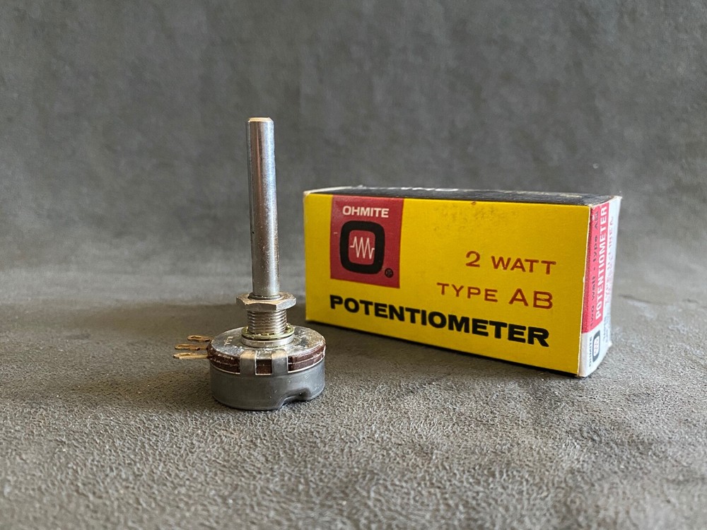 Ohmite Potentiometer Type AB 2 Watt CU2521, New Surplus