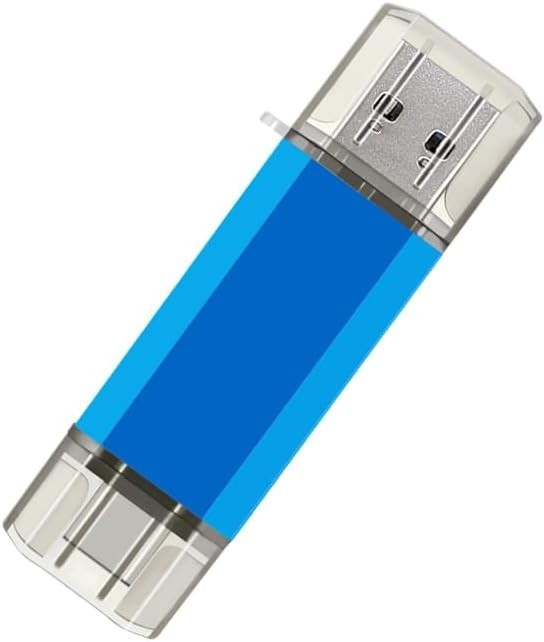 Portable 2-Pack 128GB USB C Flash Drive Black&Blue