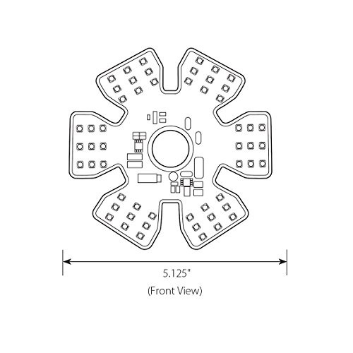 81779 Light Ultra Thin Air Cleaner Hex 54 LED Dual Function White
