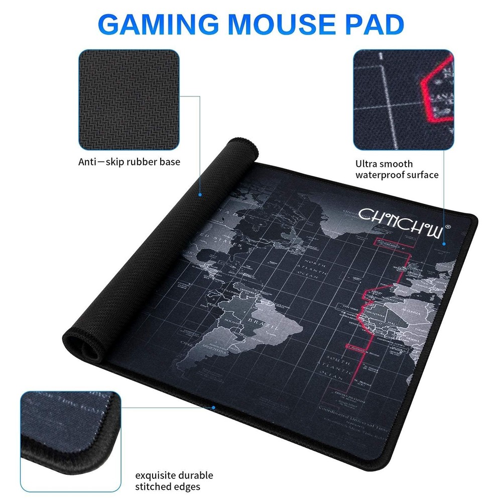 Gaming LED Keyboard Mouse Headset and Mousepad Bundle, CHONCHOW Wired Rainbow...