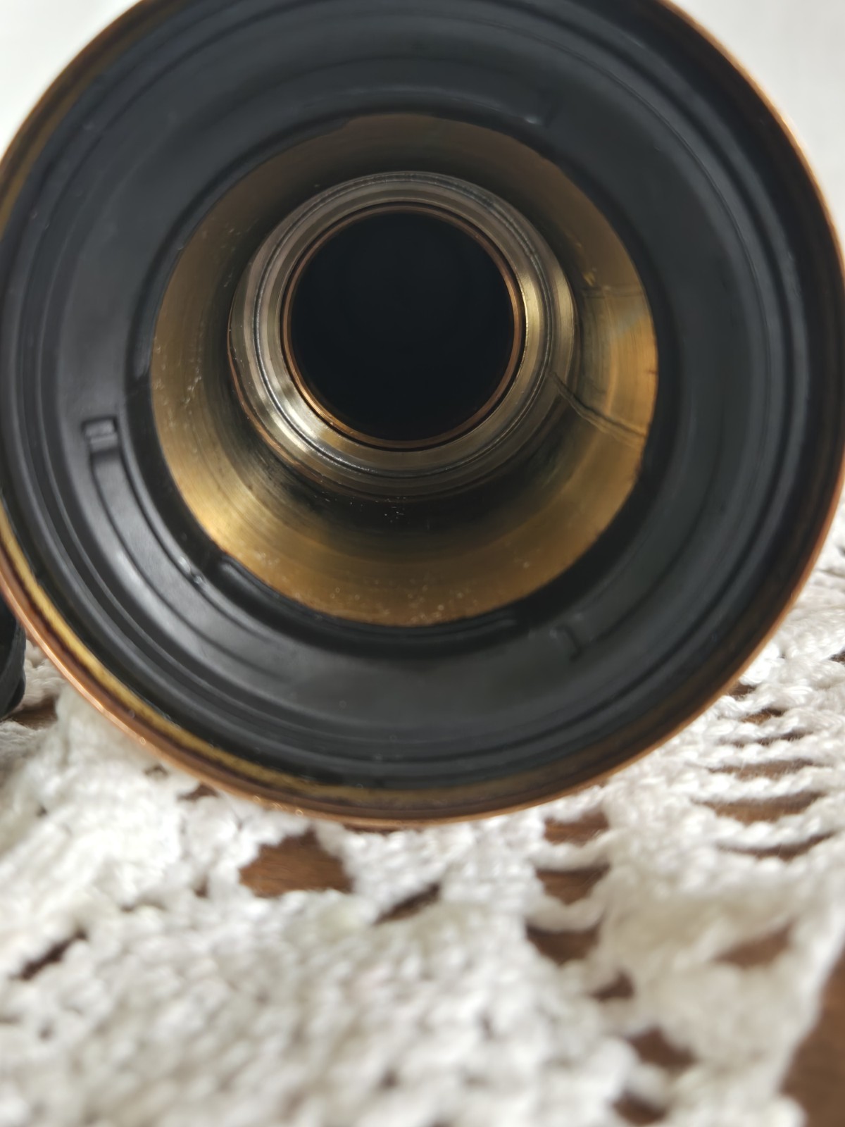 ETO Wine Decanter Copper Mirror Finish 13.8 Inches Tall Airtight