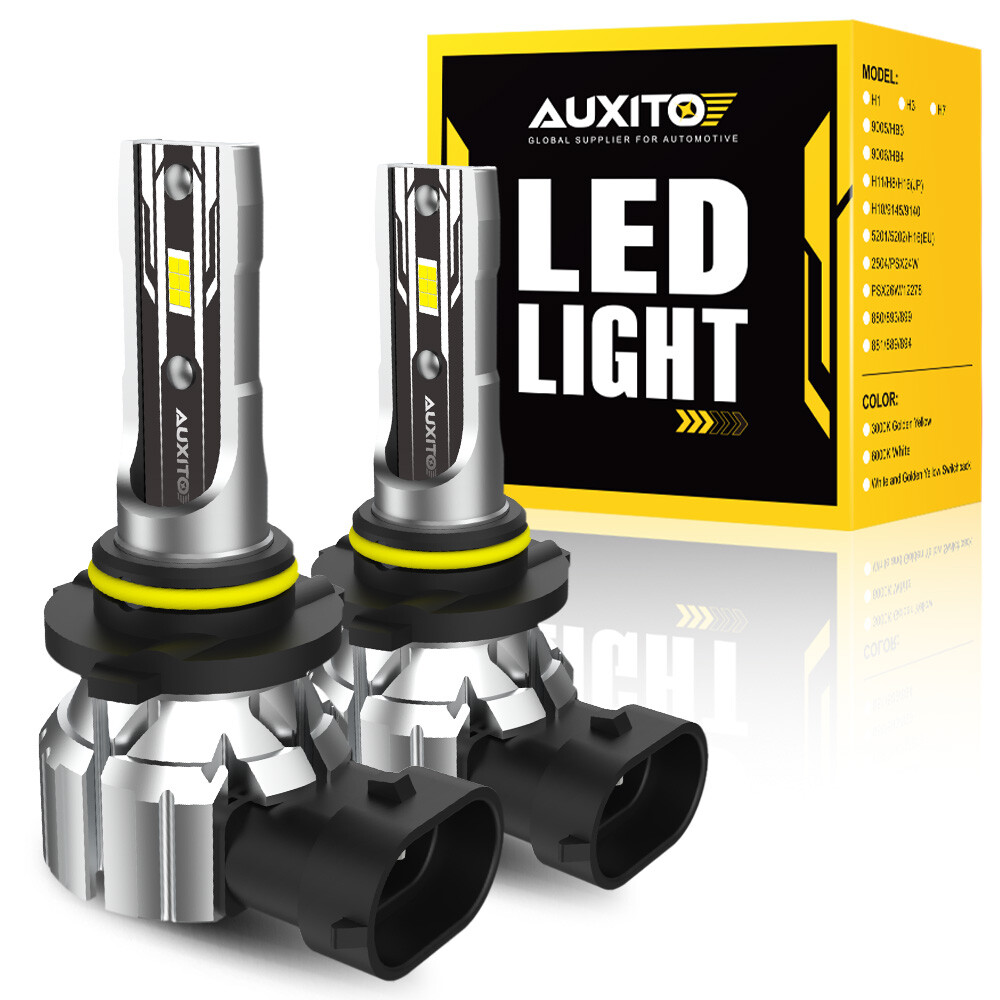 4x AUXITO 9005 H11 LED Combo Headlight Bulbs High Low Beam Kit Extremely White